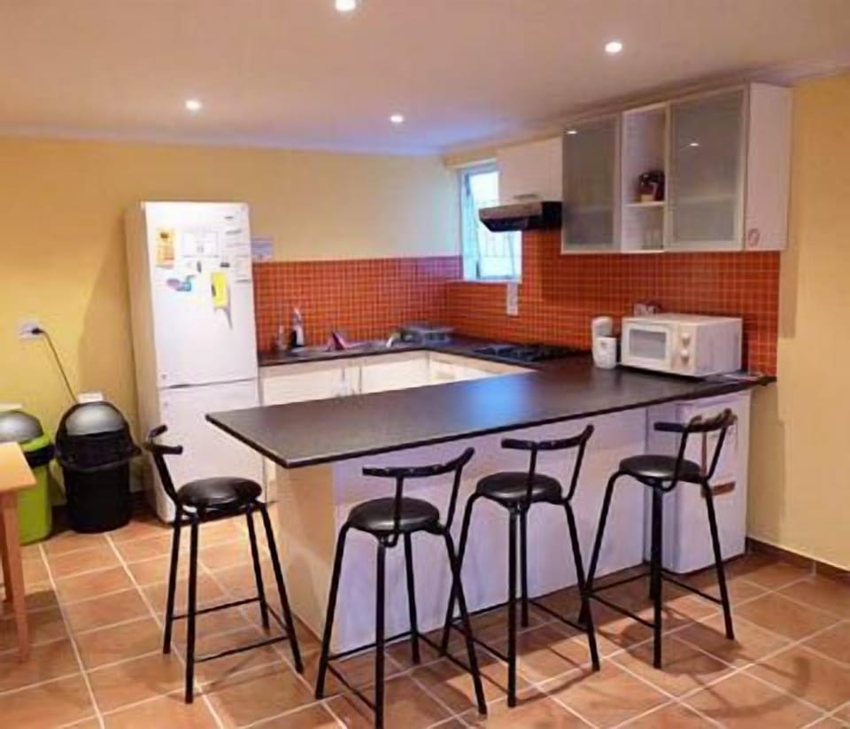 Fridge, coffee/tea maker, electric kettle