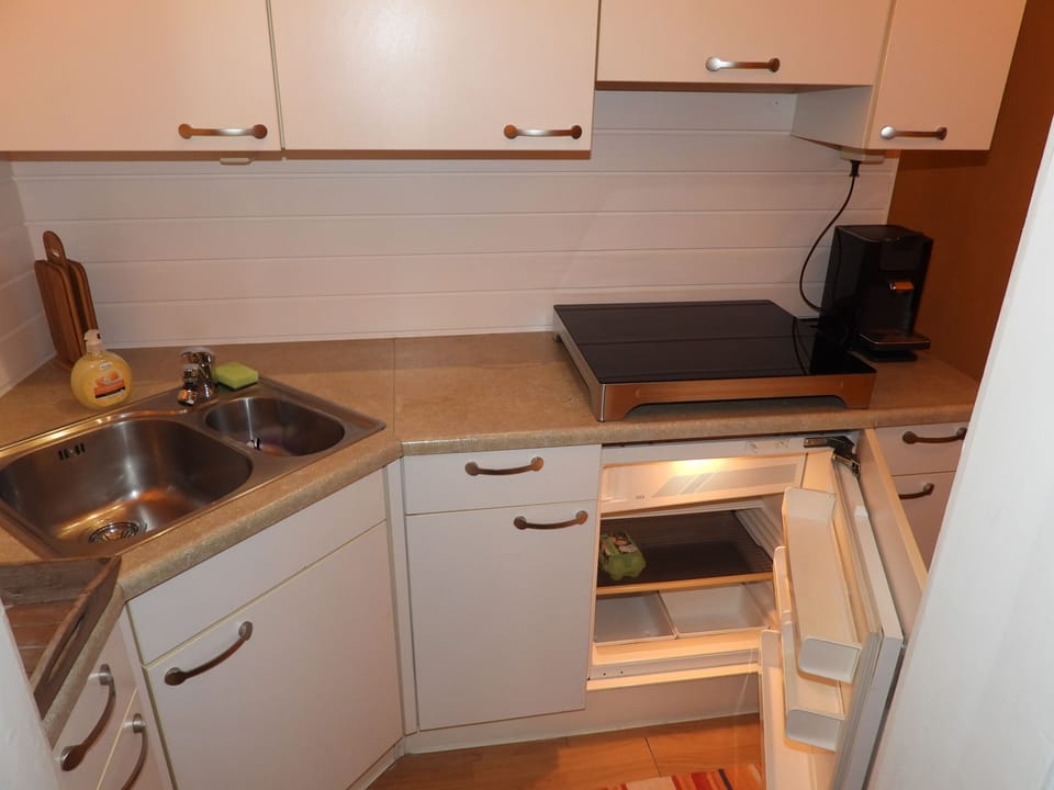 Traditional Apartment, Canal View, Mountainside | Private kitchen | Fridge, stovetop, coffee/tea maker, electric kettle