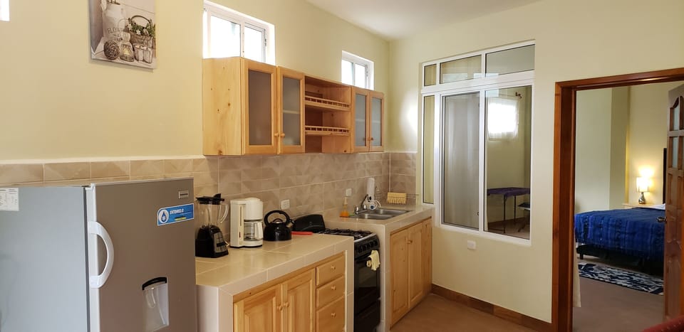 Deluxe Apartment, 2 Bedrooms, Non Smoking, Mountain View | Private kitchen | Coffee/tea maker, fridge, microwave, oven