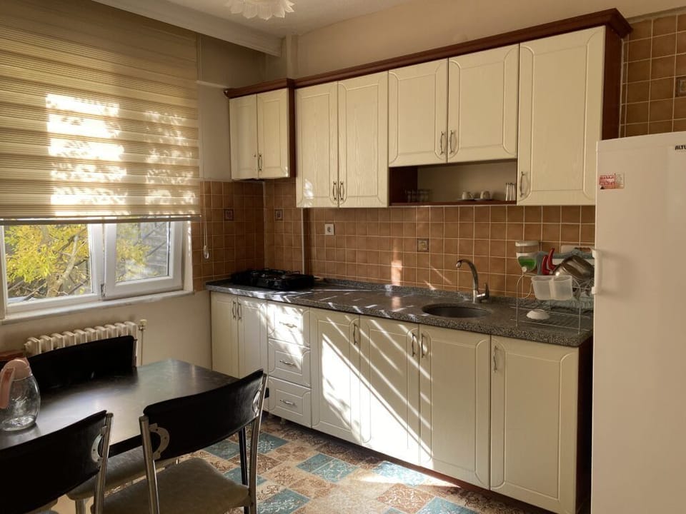Apartment, 1 Bedroom | Private kitchen | Fridge, oven, stovetop, cookware/dishes/utensils