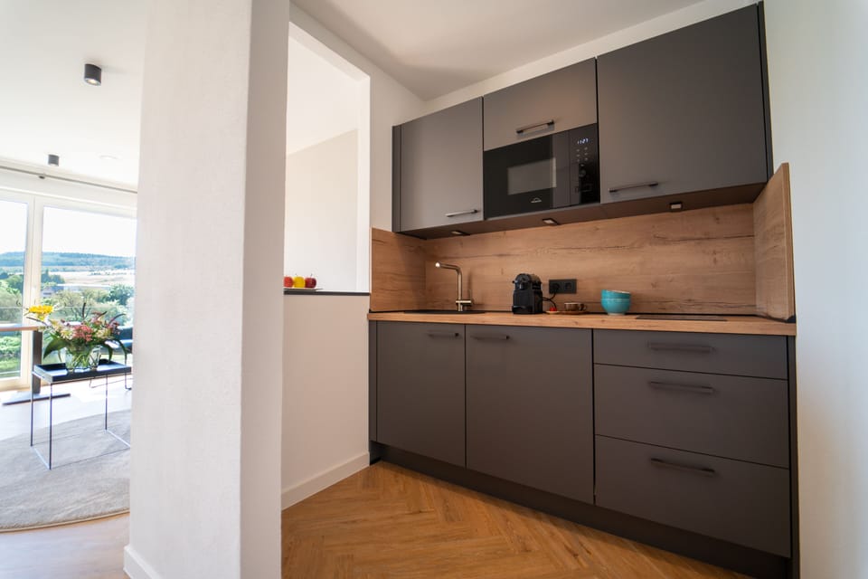 Panoramic Studio Suite | Private kitchen | Eco-friendly cleaning products