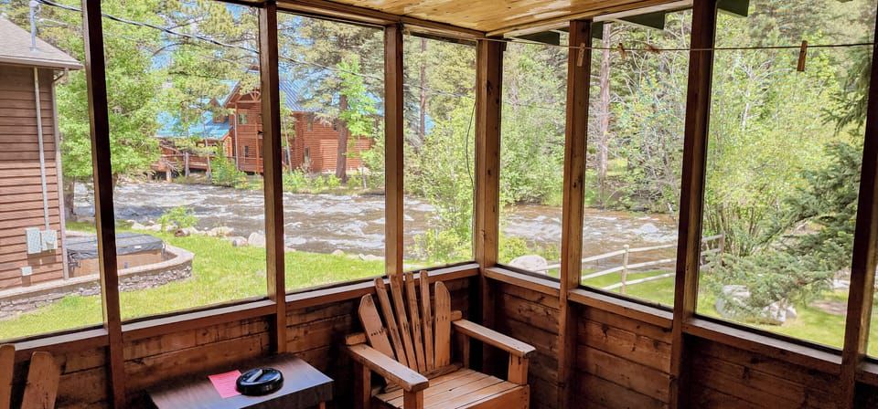 Cabin, Multiple Beds, River View | Terrace/patio