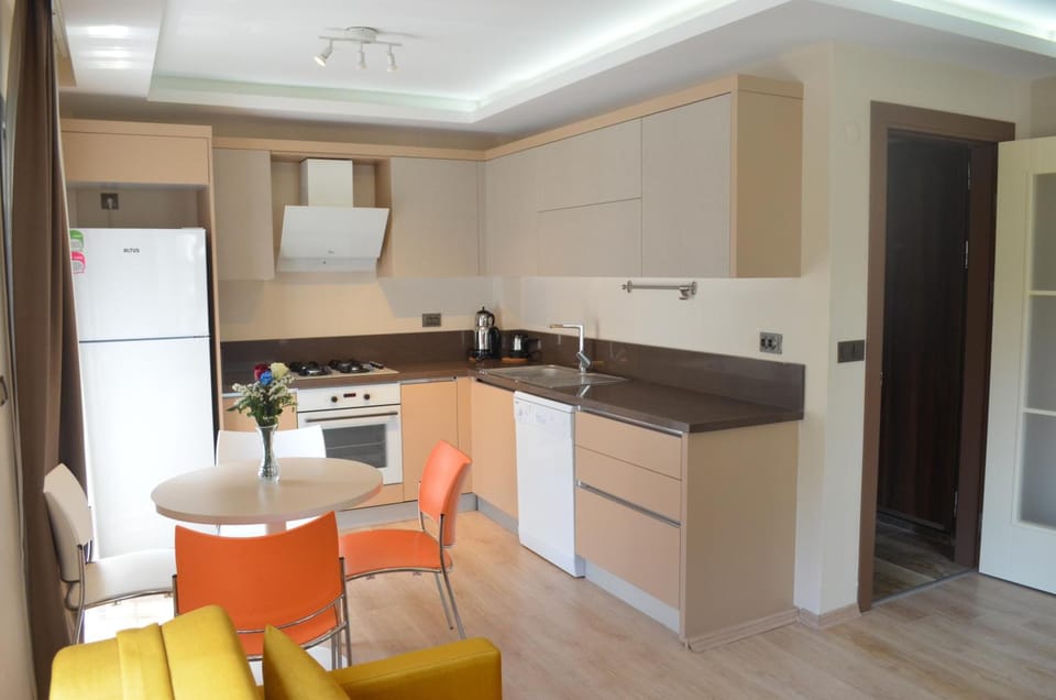 Fridge, coffee/tea maker, highchair