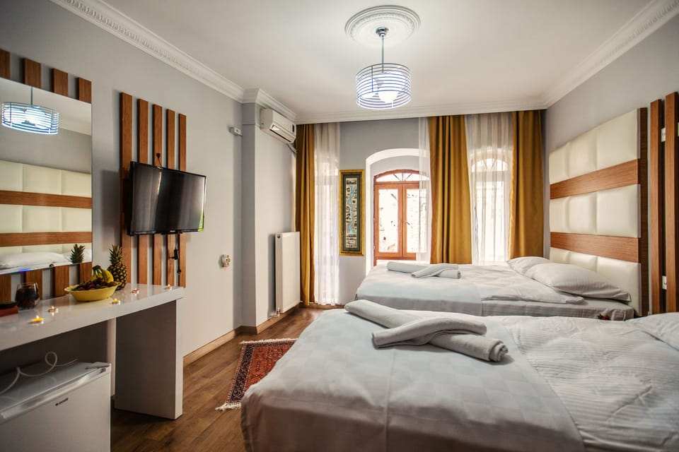 Panoramic Room, 2 Queen Beds, Non Smoking, Sea View | Minibar, in-room safe, desk, blackout drapes
