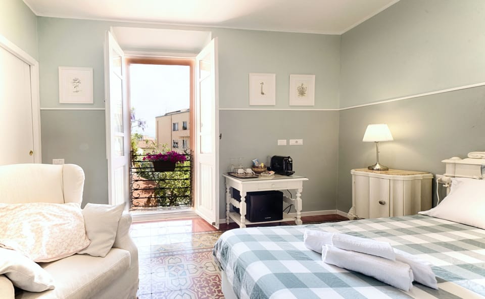 Romantic Double Room, Garden View | Down comforters, memory foam beds, individually decorated