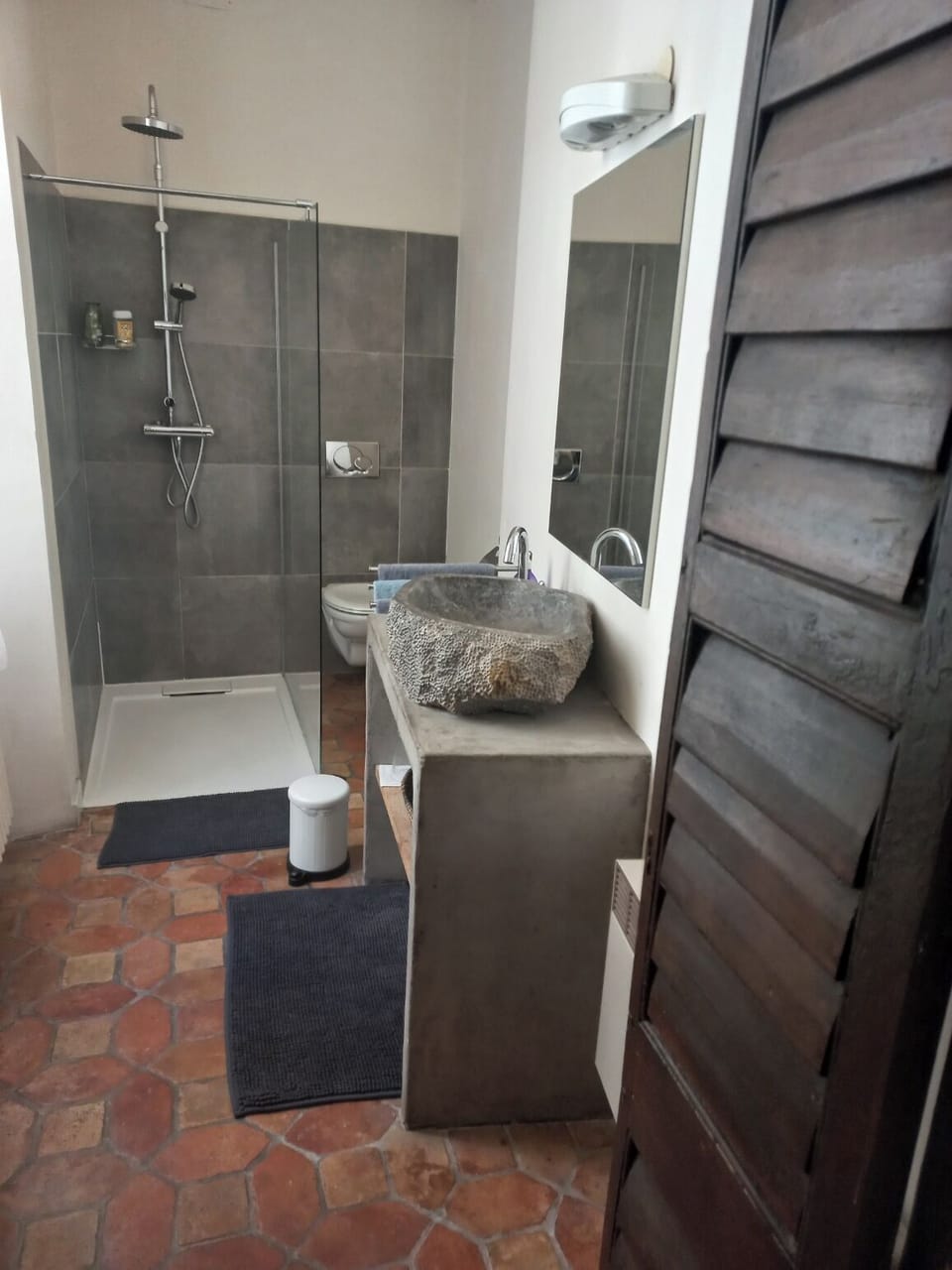 Comfort Double Room (Birdy) | Bathroom | Shower, rainfall showerhead, eco-friendly toiletries, hair dryer