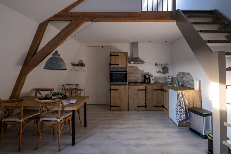 Standard Apartment (Stalkamer 1) | Private kitchen | Full-size fridge, microwave, oven, stovetop