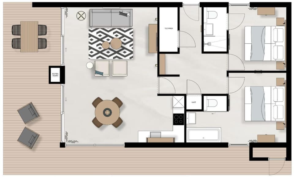 Luxury Villa, 2 Bedrooms (Birdie) | Interior