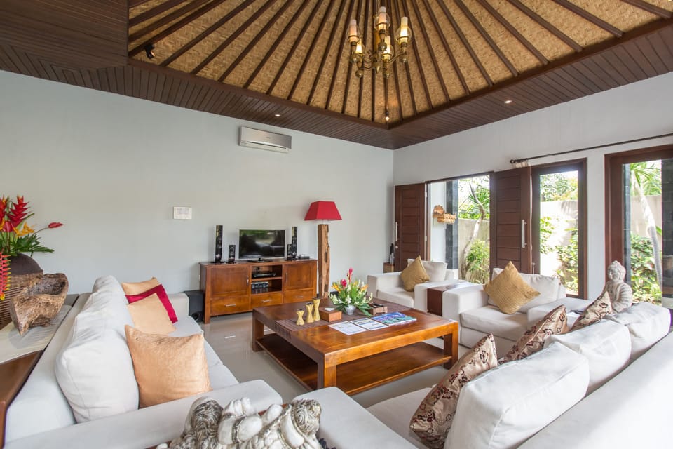 3-Bedroom Villa with Private Pool | Living area | LED TV
