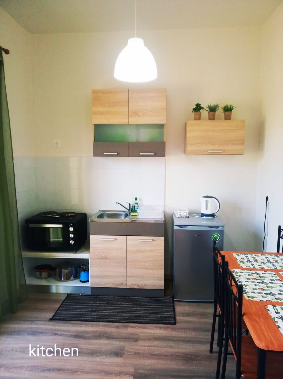 Family Apartment | Private kitchen | Full-size fridge, stovetop, coffee/tea maker, electric kettle