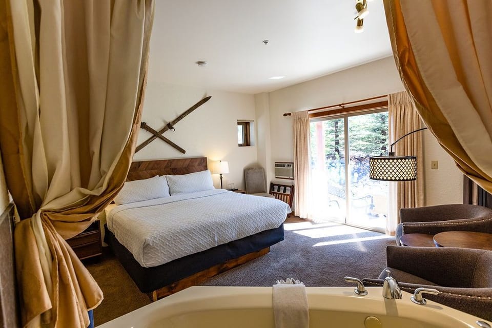 Premium bedding, pillowtop beds, laptop workspace, iron/ironing board
