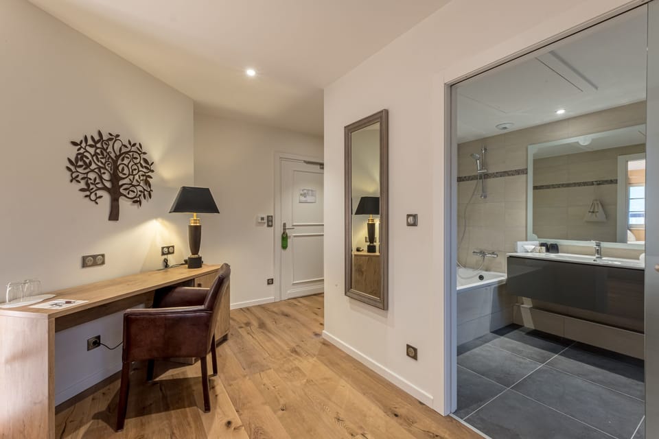 New - Prestige Double Room (The Park) | Bathroom | Hair dryer, towels