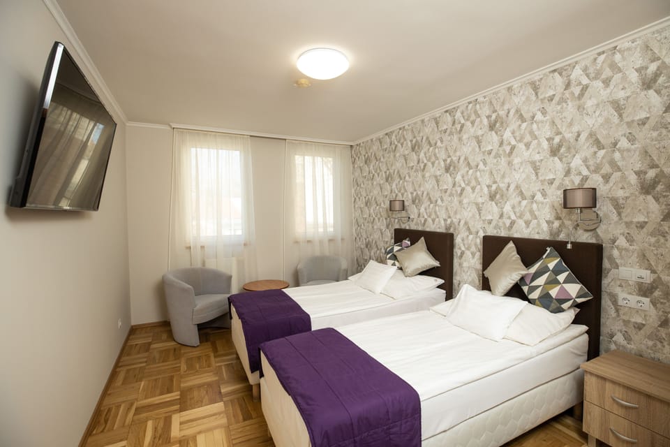 Double or Twin Room | Minibar, desk, blackout drapes, iron/ironing board