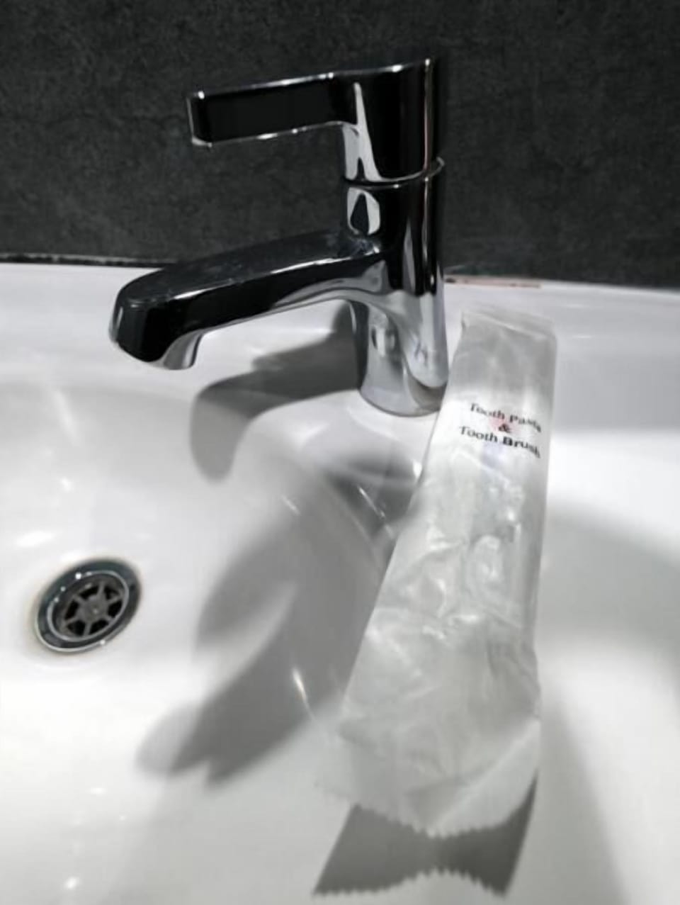 Shower, slippers, towels, soap