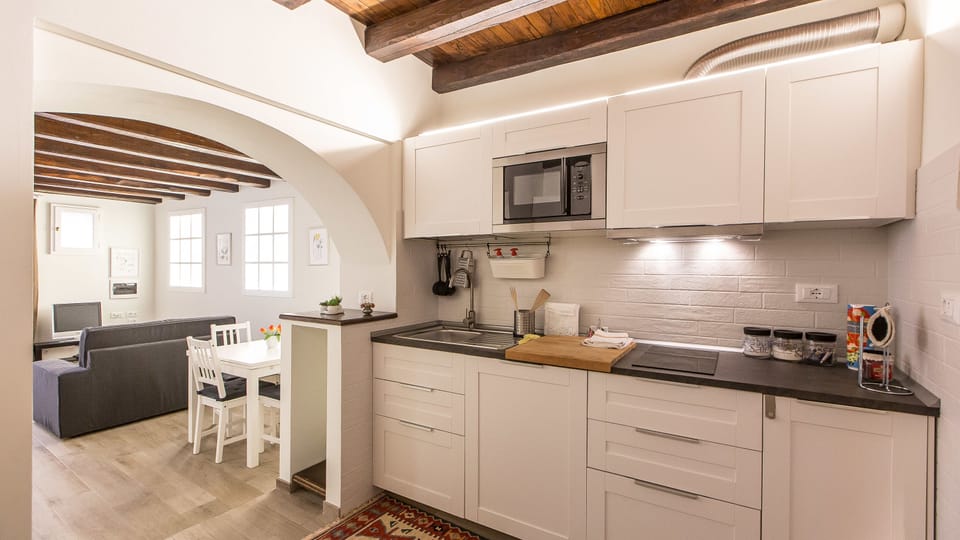 Apartment | Private kitchen | Fridge, microwave, stovetop, dishwasher