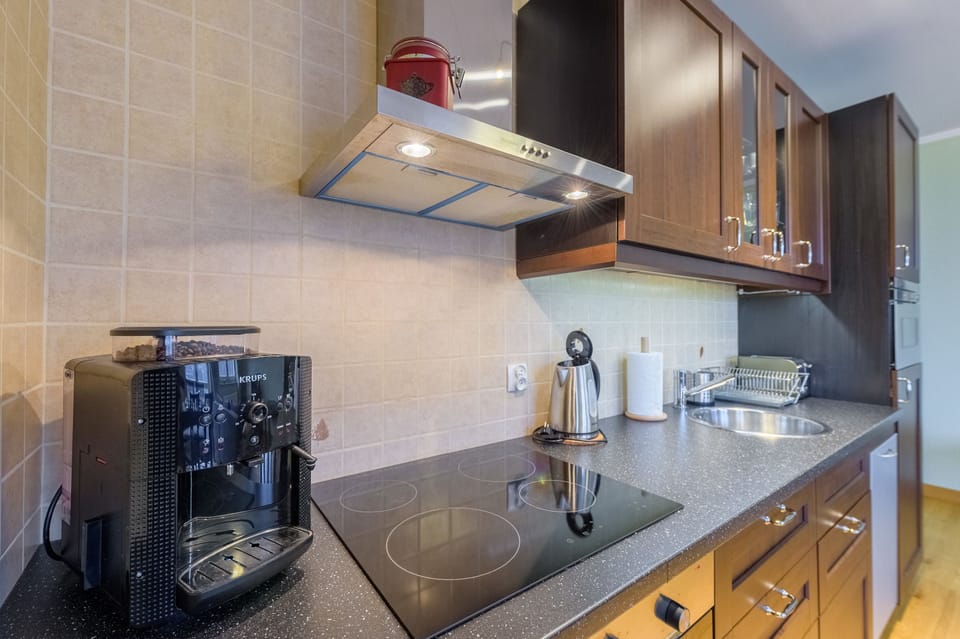 Apartment, 1 Bedroom | Private kitchen | Fridge, microwave, oven, stovetop