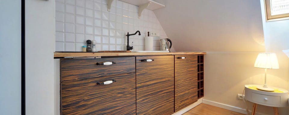 Apartment, Sauna | Private kitchenette | Fridge, microwave, stovetop, coffee/tea maker