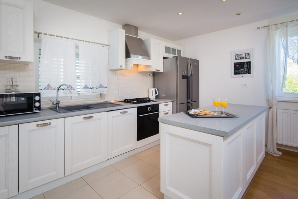 Villa, Private Pool | Private kitchen | Full-size fridge, microwave, oven, stovetop