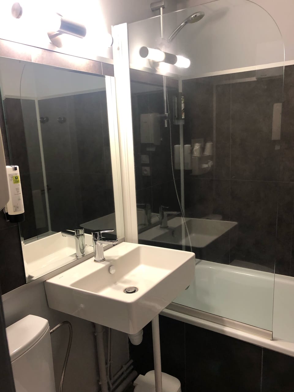 Free toiletries, hair dryer, towels