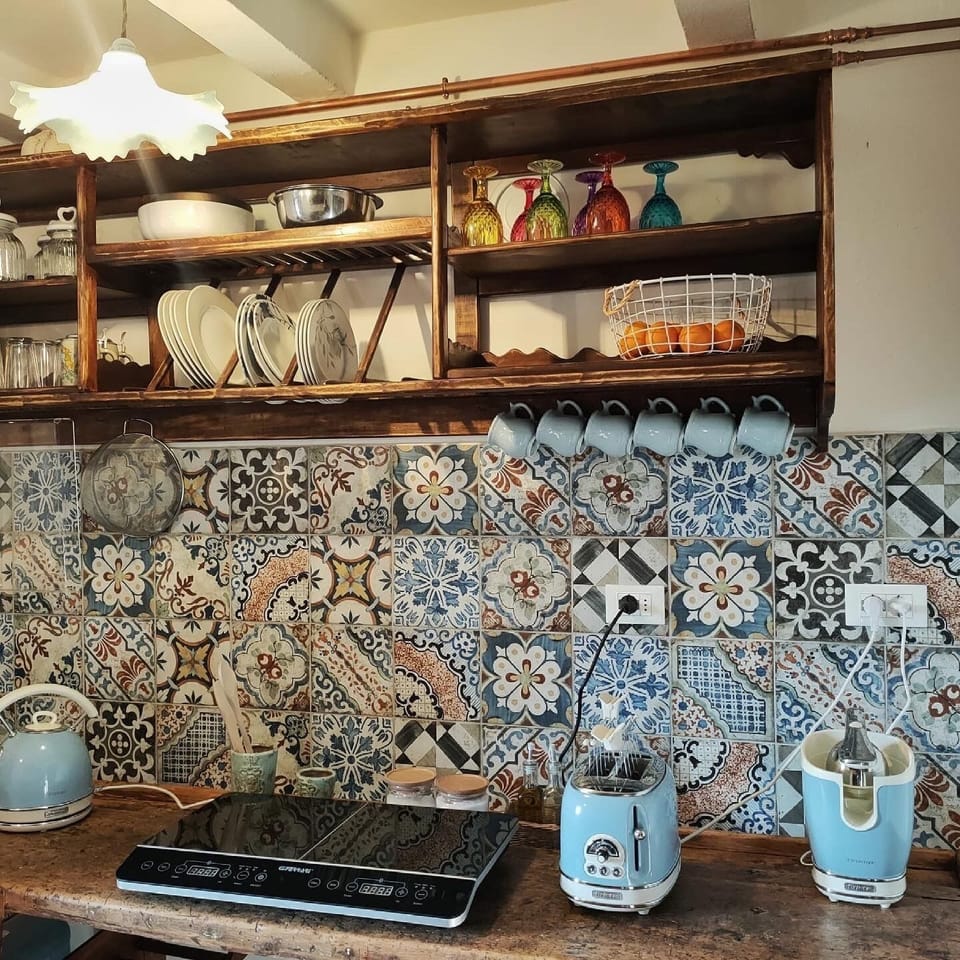 Fridge, oven, stovetop, cookware/dishes/utensils