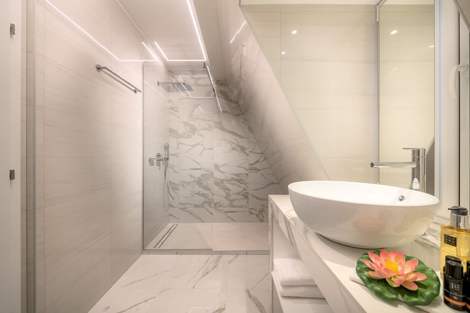 Deluxe Double or Twin Room | Bathroom | Shower, designer toiletries, hair dryer, towels