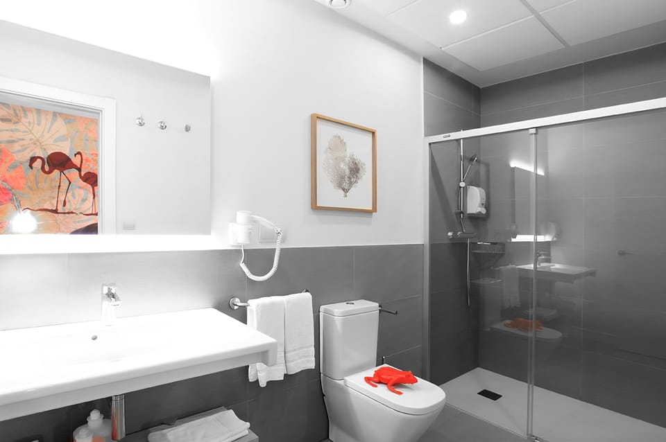 Double or Twin Room | Bathroom | Shower, hair dryer, towels, soap
