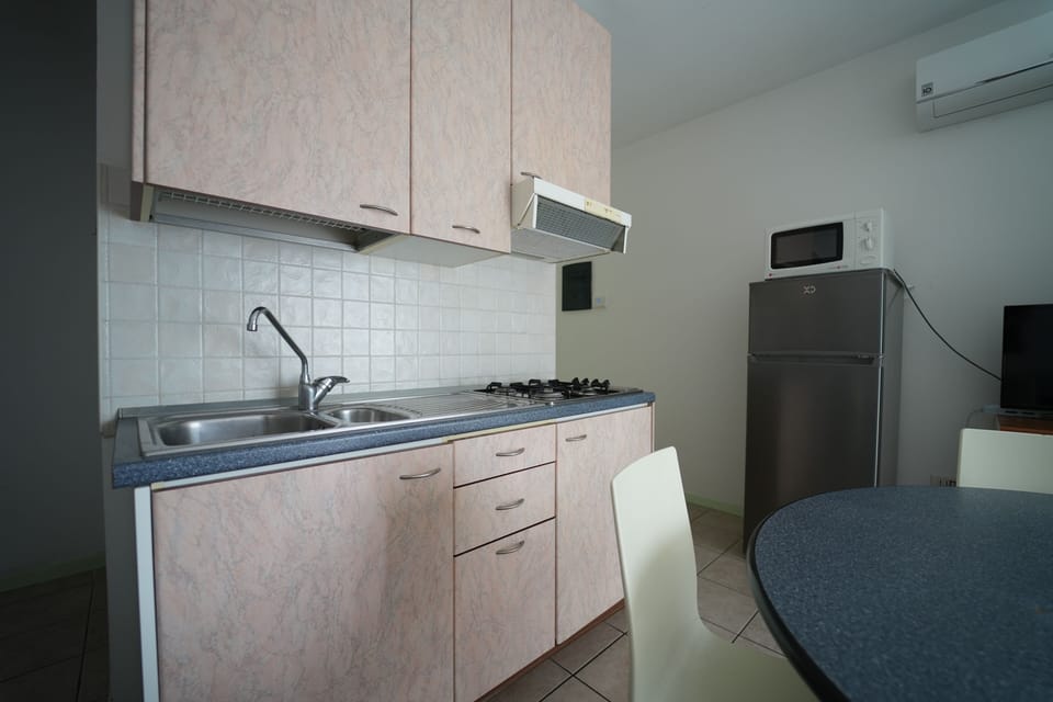 Standard Apartment, 1 Bedroom | Private kitchen | Fridge, microwave, stovetop, cookware/dishes/utensils