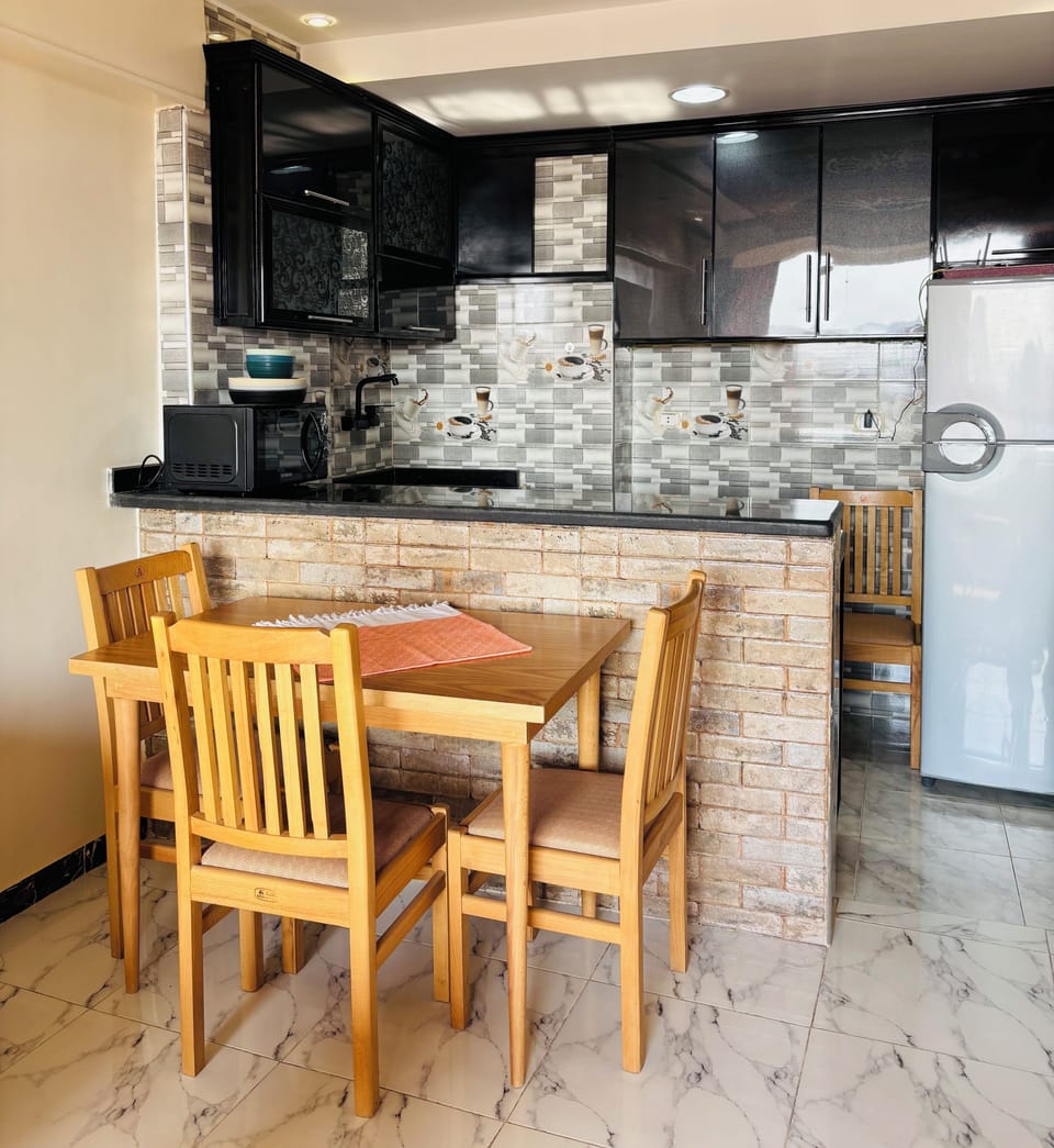 Panoramic Apartment, 2 Bedrooms | Private kitchen | Shared fridge, mixer