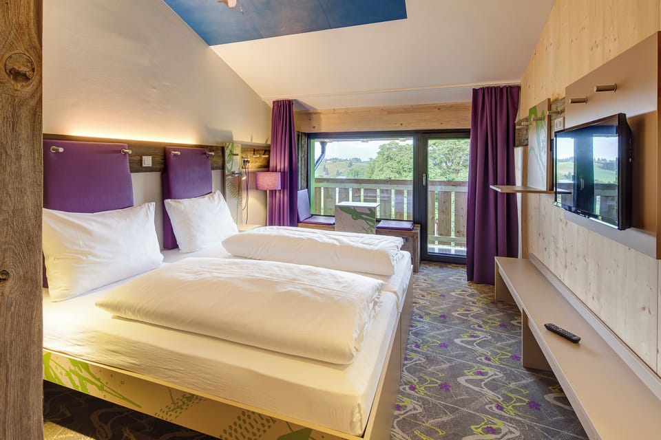 Economy Double Room, Mountain View | 1 bedroom, hypo-allergenic bedding, in-room safe, desk