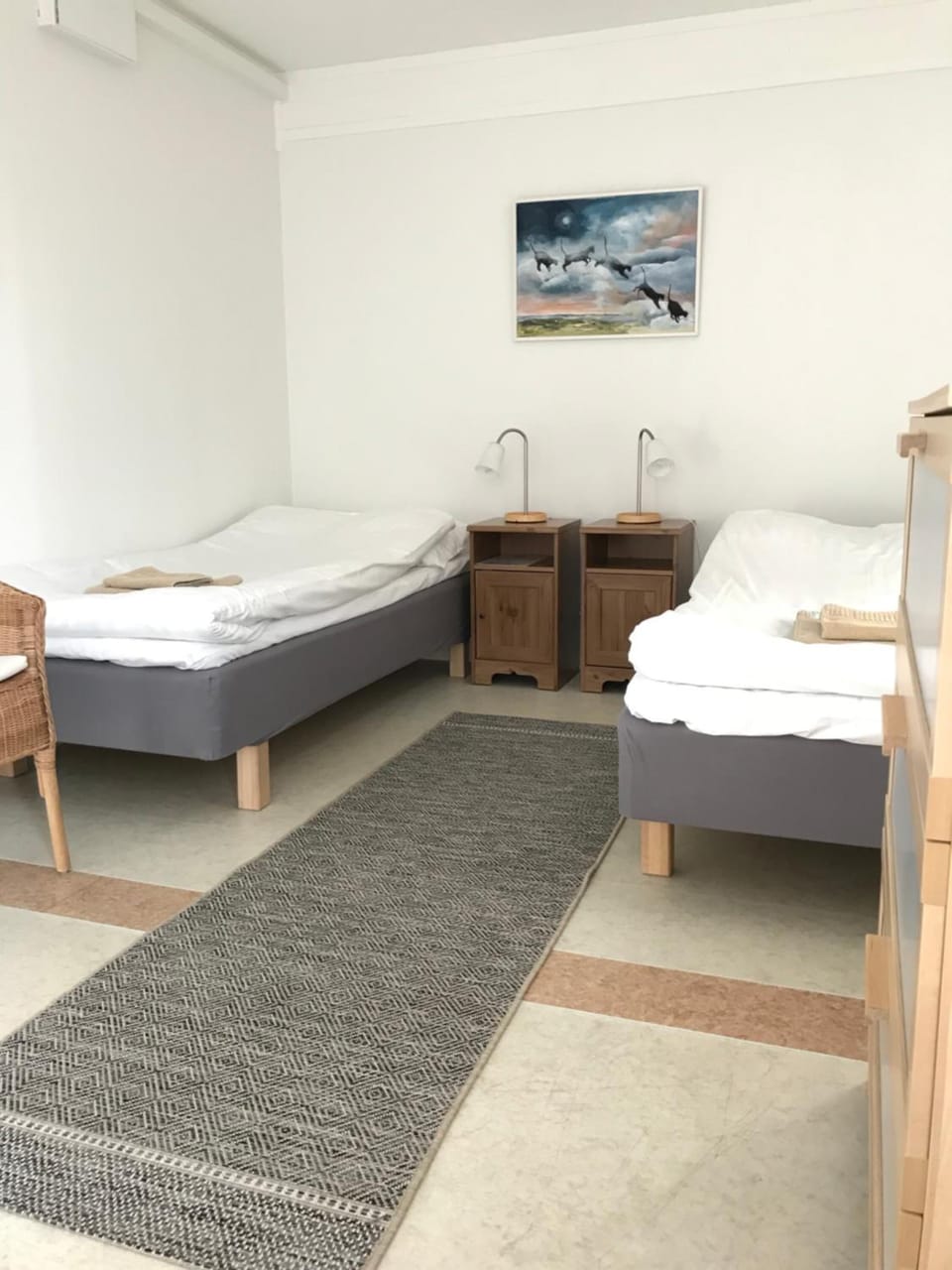 Blackout drapes, rollaway beds (surcharge), WiFi (free), bed sheets