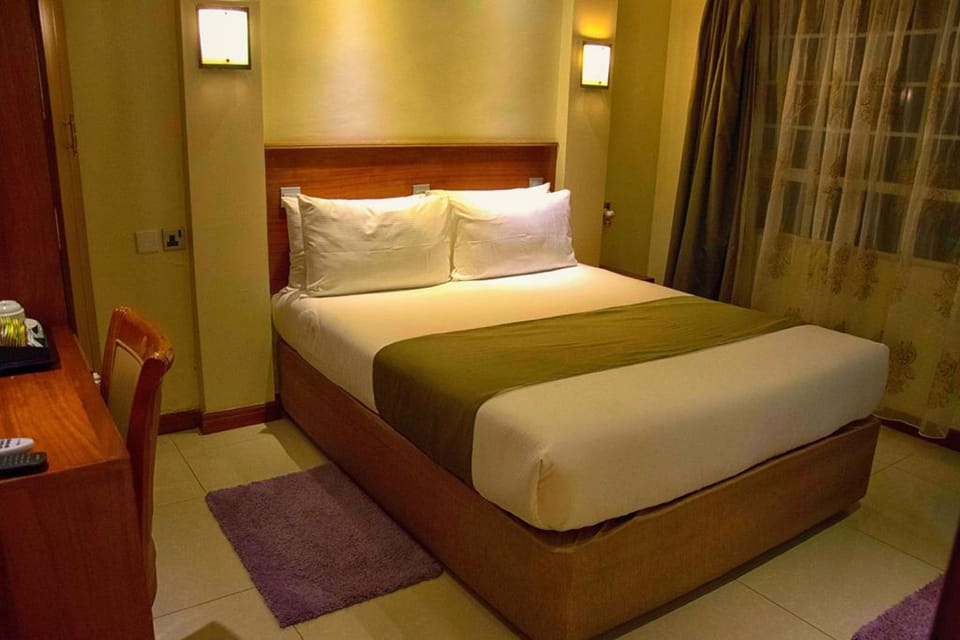 Basic Double Room | Premium bedding, memory foam beds, desk, blackout drapes