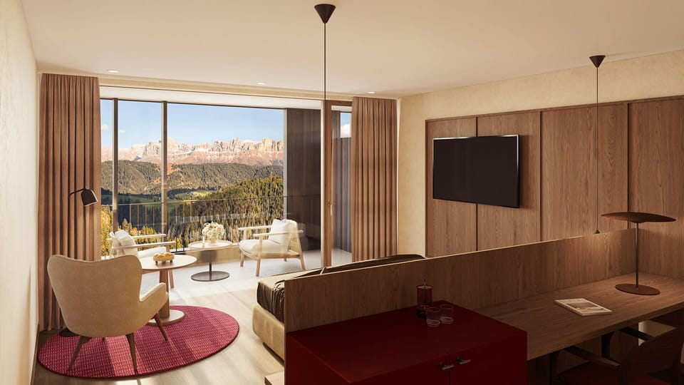 Superior Double Room, Mountain View | 1 bedroom, hypo-allergenic bedding available, down comforters, minibar
