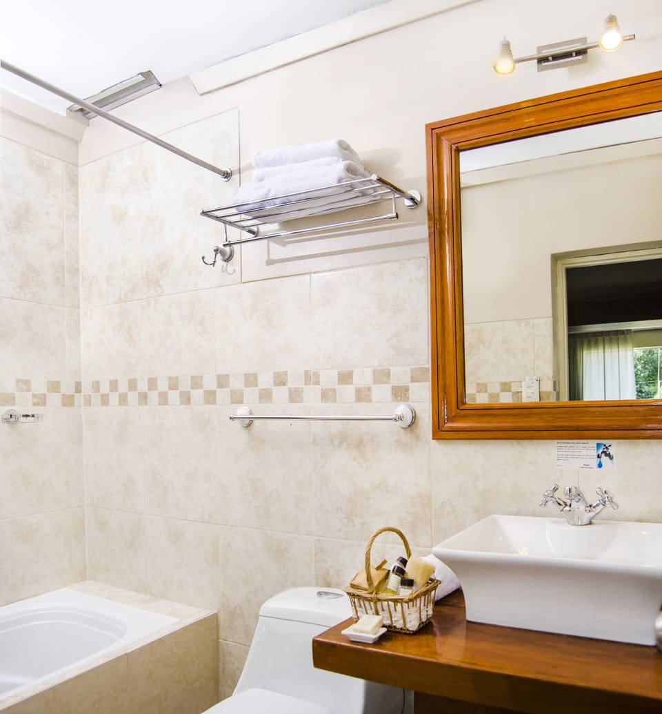 Junior Suite, 1 King Bed, Private Bathroom | Bathroom | Free toiletries, hair dryer, towels