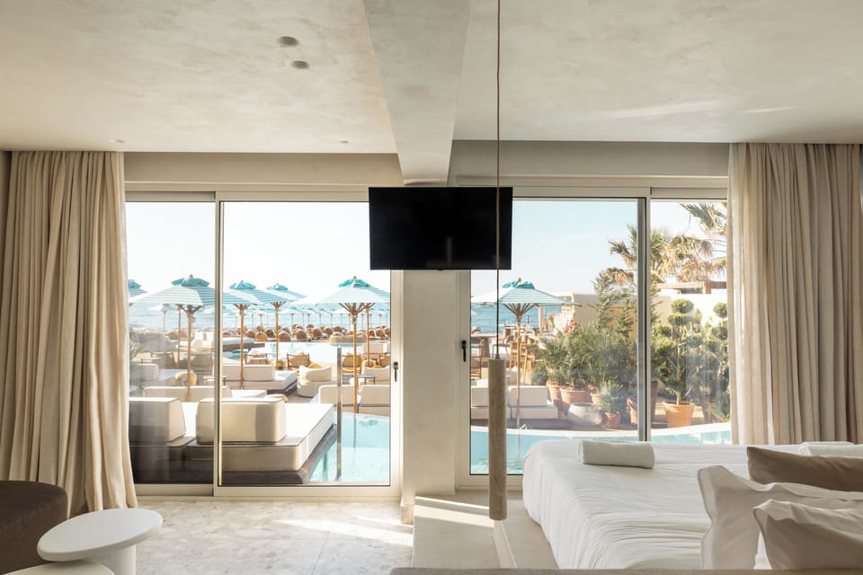 Cave Oasis Seafront Suite with Private Pool & Indoor Hydromassage Bathtub | 1 bedroom, premium bedding, minibar, in-room safe