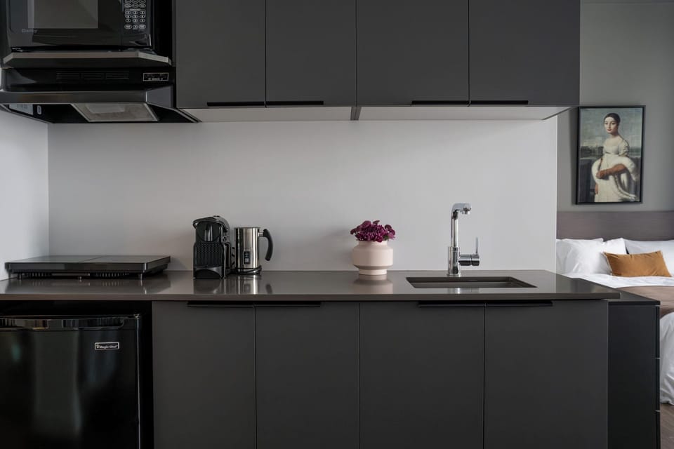 203 (Stairs Only) | Private kitchen | Espresso maker, coffee/tea maker, electric kettle