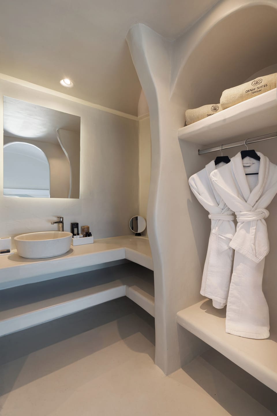 Private Split - Level Villa with Sea View and Private Pool | Bathroom | Rainfall showerhead, free toiletries, hair dryer, bathrobes