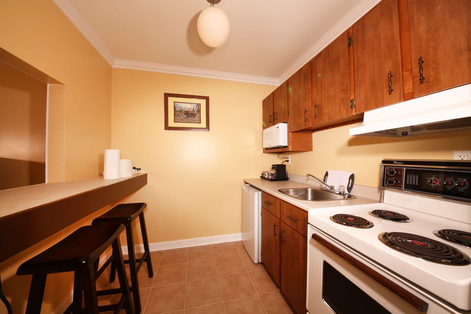 Deluxe Suite | Private kitchen | Fridge, microwave, coffee/tea maker