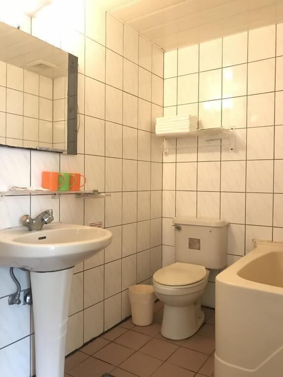 Shower, free toiletries, hair dryer, soap