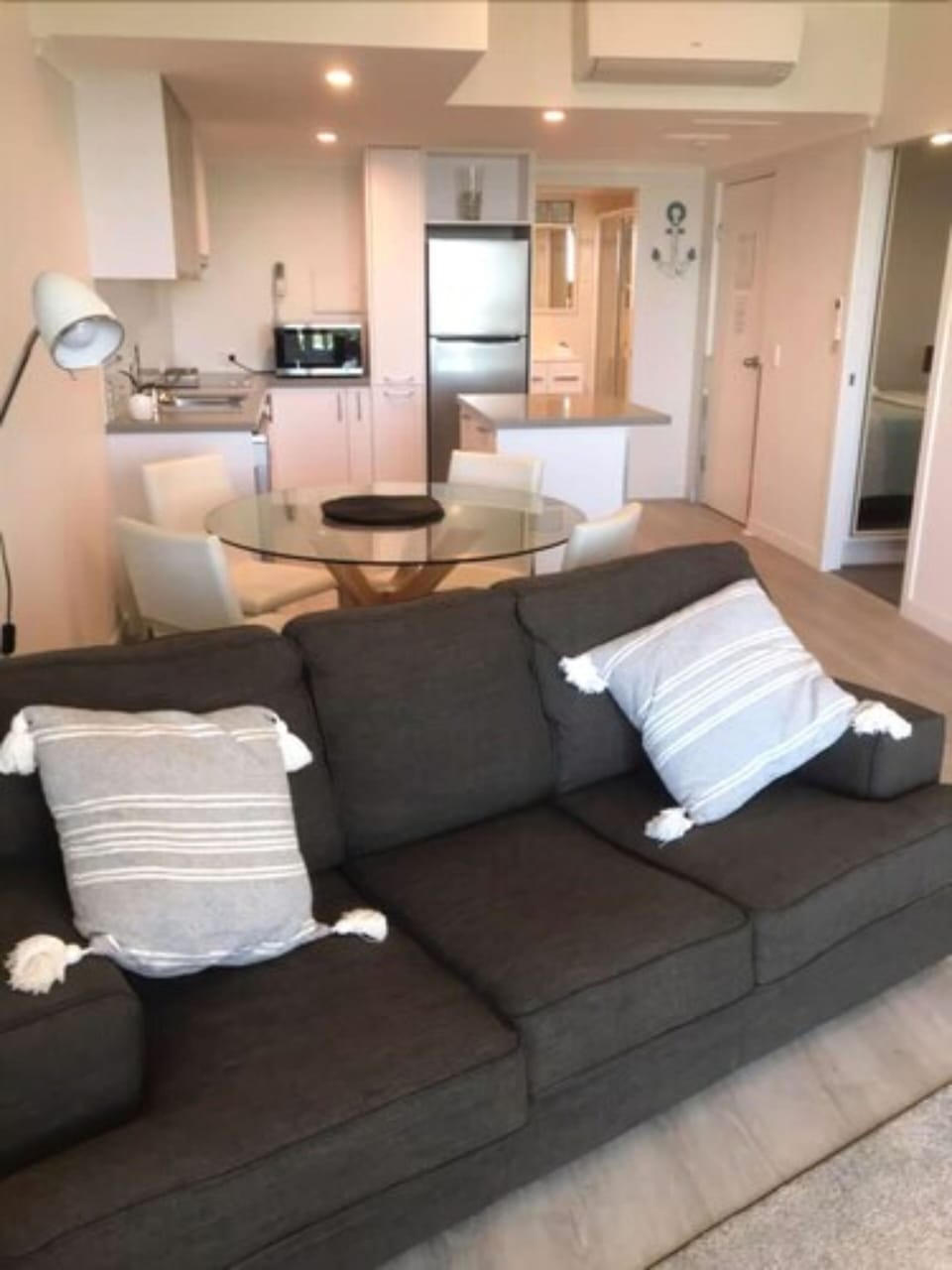 1 Bedroom Apartment (River View) | Living area | Flat-screen TV, DVD player