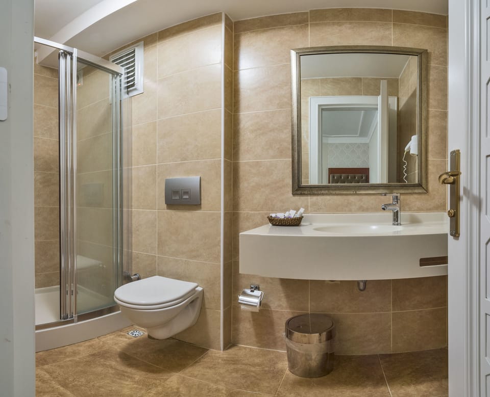 Triple Room | Bathroom | Shower, free toiletries, hair dryer, slippers
