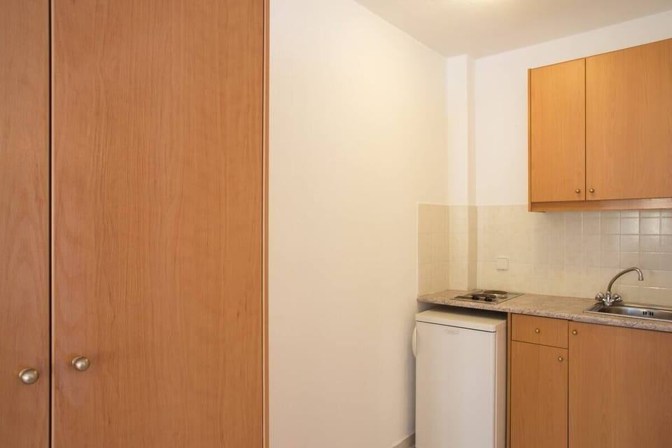 Triple Room with Sea/Garden View | Private kitchen | Full-size fridge, stovetop, electric kettle, cookware/dishes/utensils