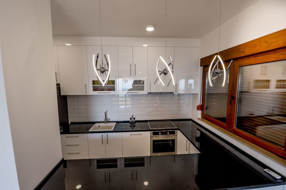 Villa, Private Pool, Sea View | Private kitchen | Coffee/tea maker, full-size fridge, oven, stovetop