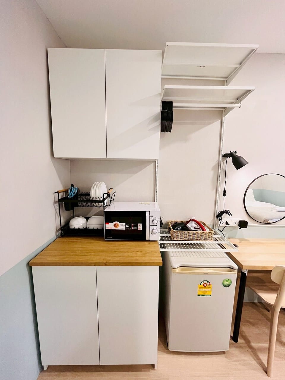 Comfort Studio | Private kitchen | Full-size fridge, microwave, stovetop, coffee/tea maker