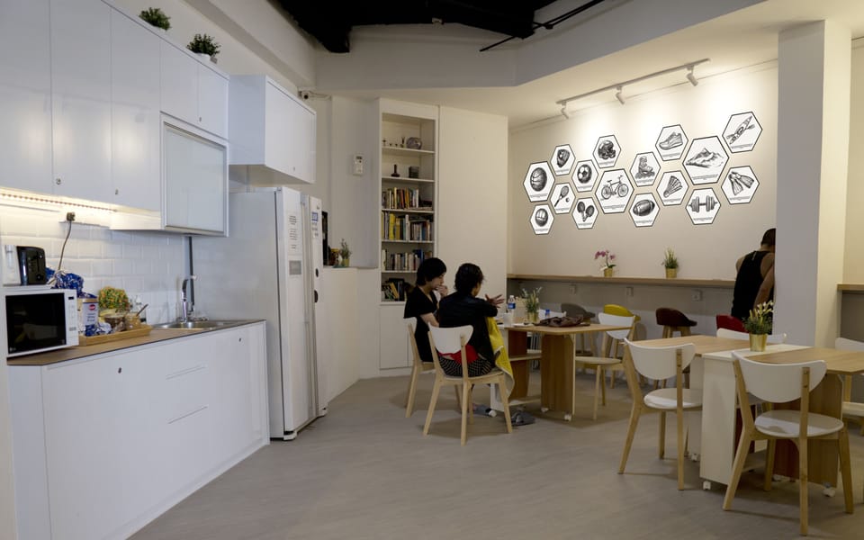 Shared fridge, shared microwave, electric kettle
