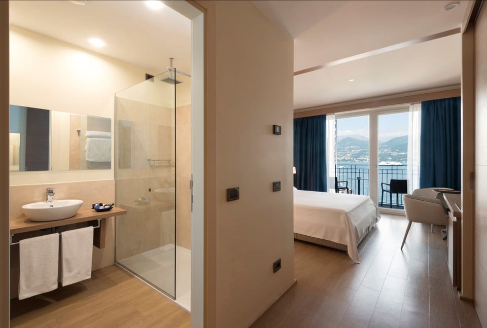 Deluxe Room, Terrace, Lake View | Minibar, in-room safe, desk, soundproofing