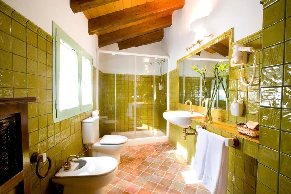 Room (Olivo) | Bathroom | Shower, rainfall showerhead, free toiletries, hair dryer