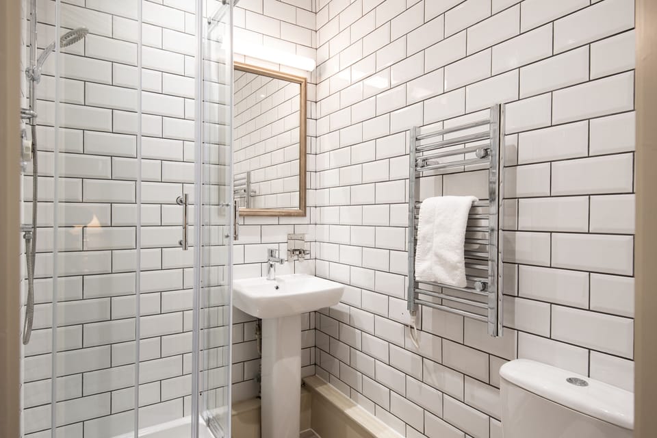 Free toiletries, hair dryer, towels