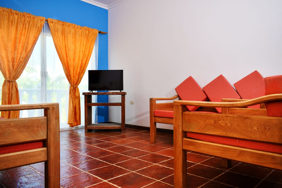 Superior Apartment | Living area | 30-inch flat-screen TV with cable channels, TV