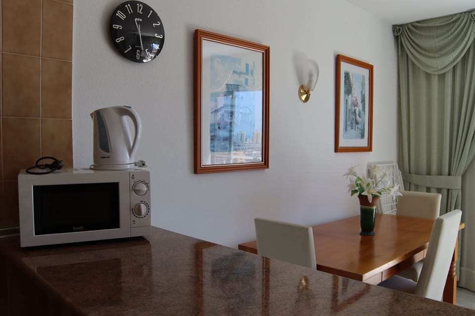 Apartment, 1 Bedroom, Balcony | Private kitchen | Full-size fridge, stovetop, electric kettle, toaster