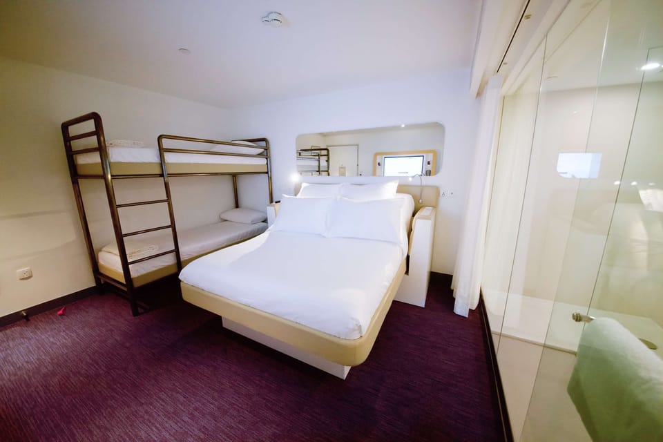 Family Cabin | Desk, blackout drapes, iron/ironing board (on request), WiFi (free)